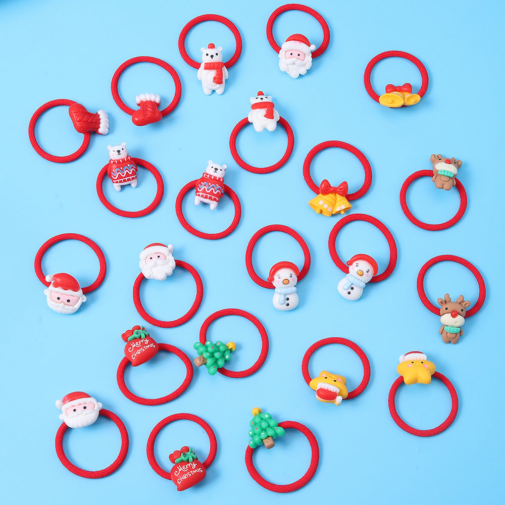 Wholesale Christmas Series Fabric Hair Loops